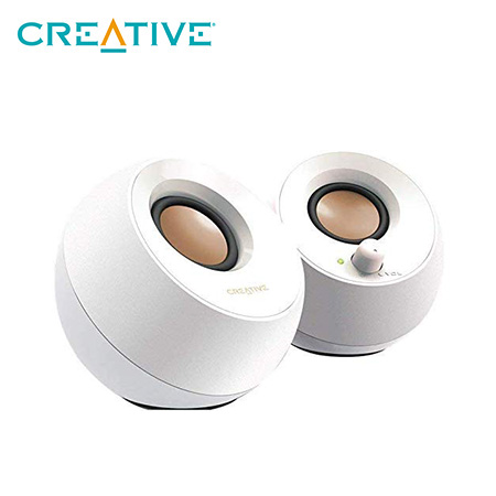 PARLANTE CREATIVE PEBBLE 2.0  4.4W 3.5MM USB-POWER WHITE (51MF1680AA001)